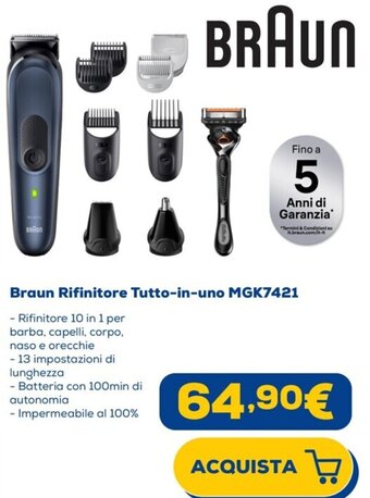 Euronics Braun Rifinitore Tutto-in-uno MGK7421 offerta