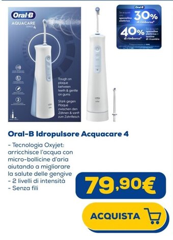 Euronics Oral-B Idropulsore Acquacare 4 offerta