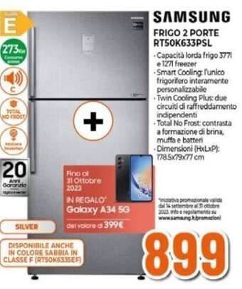 Expert SAMSUNG FRIGO 2 PORTE RT50K633PSL offerta