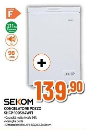 Expert SEKOM CONGELATORE POZZO SHCP-100SH4WF1 offerta