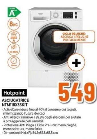 Expert Hotpoint ASCIUGATRICE NTM118X3SKIT offerta
