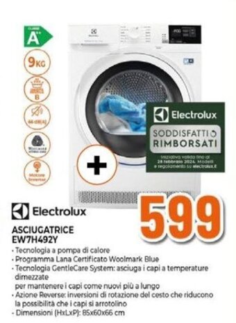 Expert Electrolux ASCIUGATRICE EW7H492Y offerta