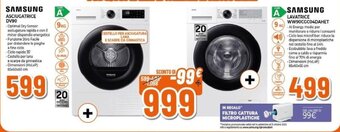 Expert SAMSUNG ASCIUGATRICE DV90 + LAVATRICE WW90CGC04DAHET offerta