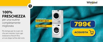 Euronics Whirlpool LAVATRICE FRESHCARE offerta