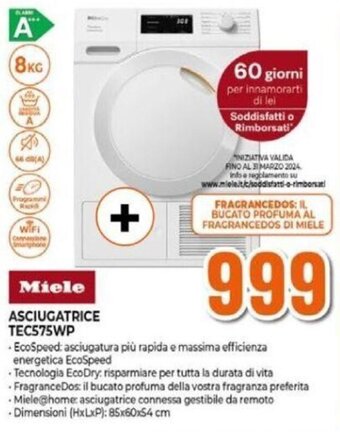 Expert Miele ASCIUGATRICE TEC575WP offerta
