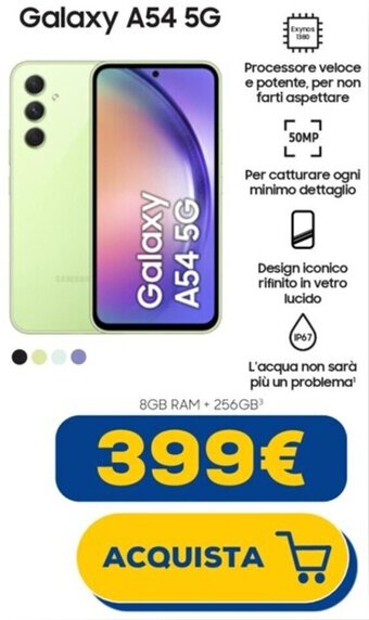 Euronics SAMSUNG Galaxy A54 5G offerta