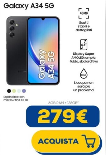 Euronics SAMSUNG Galaxy A34 5G offerta