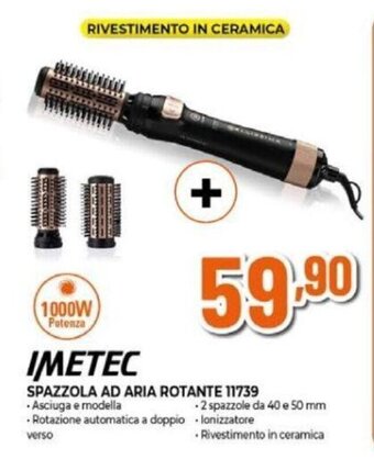Expert IMETEC SPAZZOLA AD ARIA ROTANTE 11739 offerta