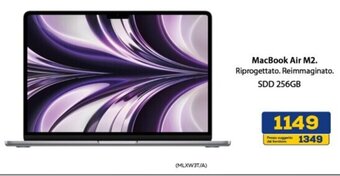 Euronics MacBook Air M2. Riprogettato. Reimmaginato. SDD 256GB offerta