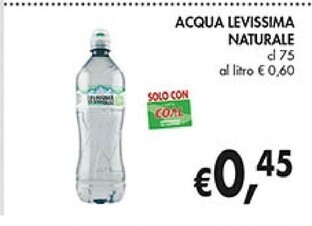Coal Levissima acqua naturale offerta
