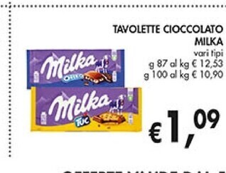 Coal Milka tavolette cioccolato offerta