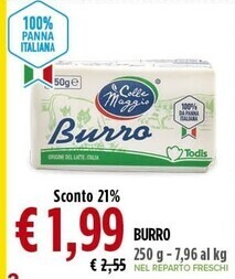 Todis Colle maggio burro offerta