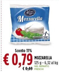 Todis Colle maggio mozzarella offerta