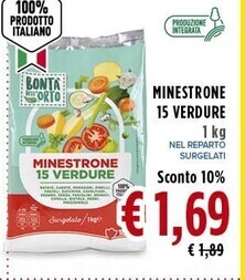 Todis Bontà dell'orto minestrone 15 verdure offerta