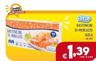 Il Centesimo Igela bastoncini di merluzzo offerta