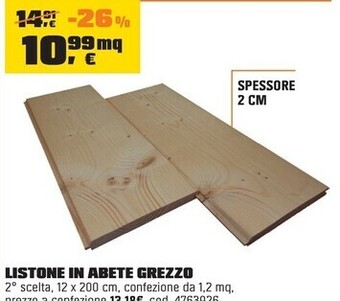 OBI Listone in abete grezzo offerta