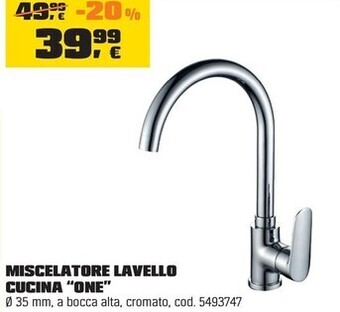 OBI Miscelatore lavello cucina “one” offerta