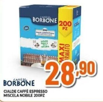 Expert CAFFE BORBONE CIALDE CAFFÈ ESPRESSO MISCELA NOBILE 200PZ offerta