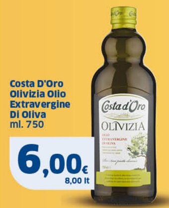 Il Punto Sigma Costa D'Oro Olivizia Olio Extravergine Di Oliva ml. 750 offerta