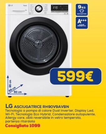 Euronics LG ASCIUGATRICE RH90V9AVBN offerta