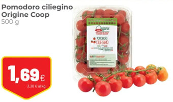 Coop Pomodoro ciliegino Origine Coop 500 g offerta
