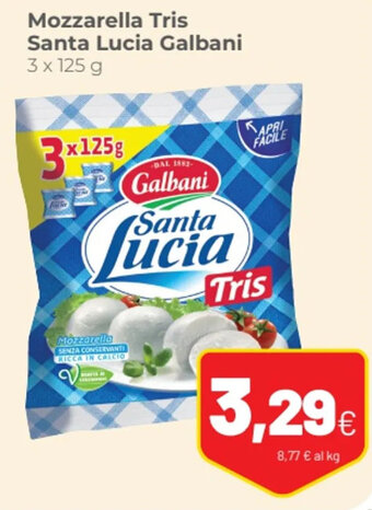 Coop Mozzarella Tris Santa Lucia Galbani 3 x 125 g offerta