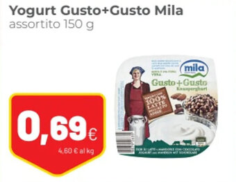 Coop Yogurt Gusto+Gusto Mila assortito 150 g offerta
