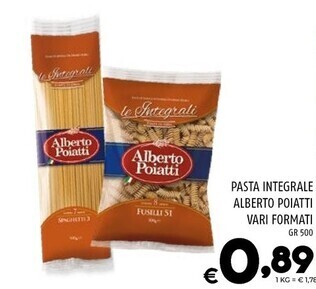 Alberto poiatti pasta integrale