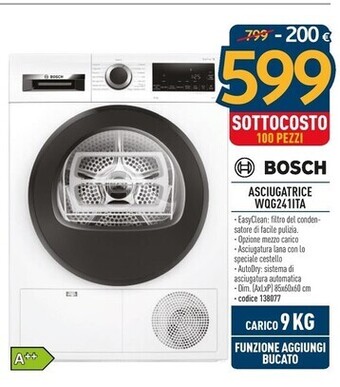 Sinergy Bosch asciugatrice wqg241ita offerta