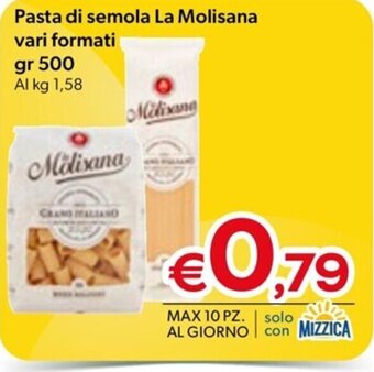 Pasta di semola La Molisana vari formati gr 500