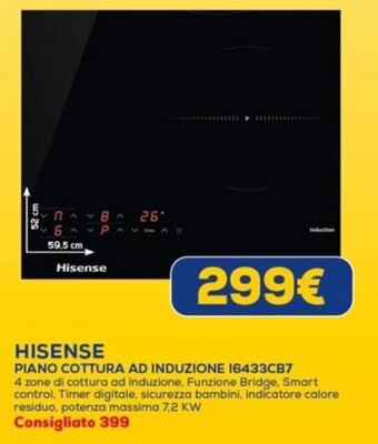 Euronics HISENSE PIANO COTTURA AD INDUZIONE 16433CB7 offerta
