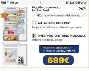 Euronics Frigorifero combinato Total No Frost 267 L offerta