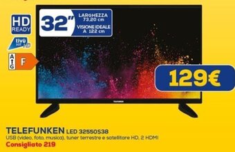 Euronics TELEFUNKEN LED 32550S38 offerta