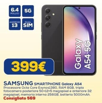 Euronics SAMSUNG SMARTPHONE Galaxy A54 offerta
