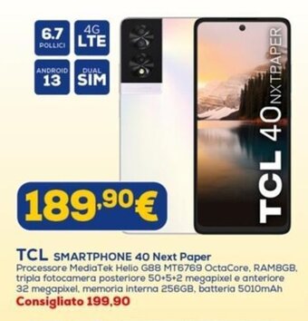 Euronics TCL SMARTPHONE 40 Next Paper offerta