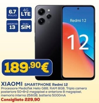 Euronics XIAOMI SMARTPHONE Redmi 12 offerta