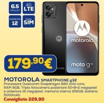 Euronics MOTOROLA SMARTPHONE g32 offerta