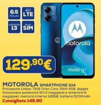 Euronics MOTOROLA SMARTPHONE G14 offerta