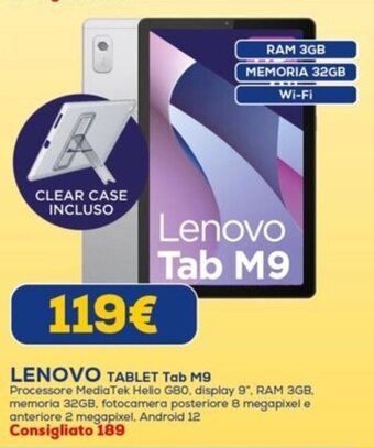 Euronics LENOVO TABLET Tab M9 offerta