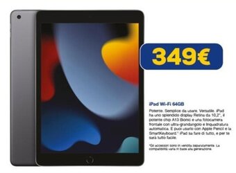 Euronics iPad Wi-Fi 64GB offerta