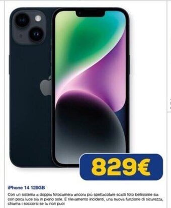 Euronics iPhone 14 128GB offerta