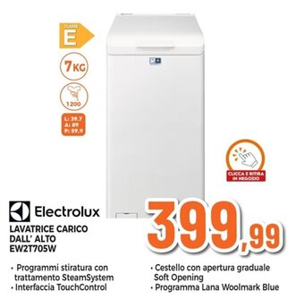Expert Electrolux LAVATRICE CARICO DALL' ALTO EW2T705W offerta
