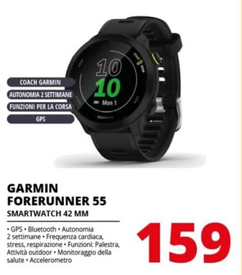 Comet GARMIN FORERUNNER 55 SMARTWATCH 42 MM offerta