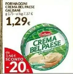 Doro Supermercati Galbani Formaggio offerta