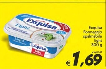 Iper Super Conveniente Exquisa Formaggio spalmabile light 300 g offerta