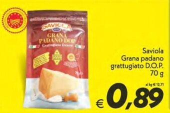 Iper Super Conveniente Saviola Grana padano grattugiato D.O.P. 70 g offerta