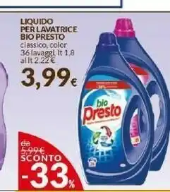 Presto Detersivo lavatrice