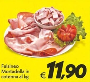 Iper Super Conveniente Felsineo Mortadella in cotenna al kg offerta