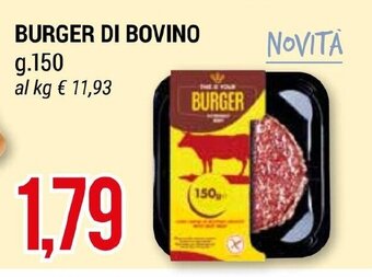 Hardis BURGER DI BOVINO g.150 offerta