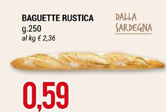 BAGUETTE RUSTICA g.250